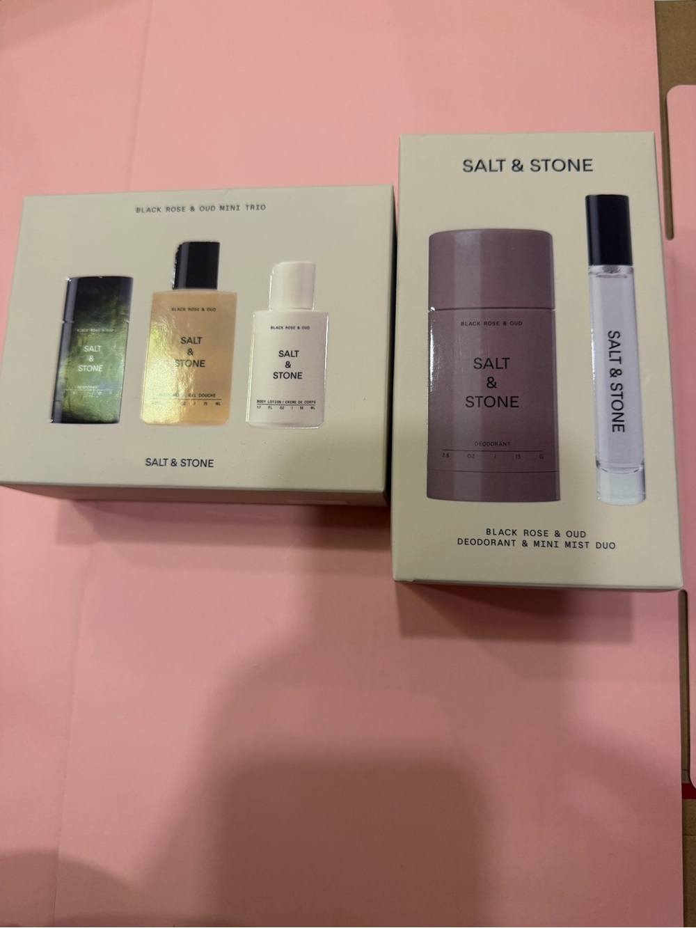 Salt & Stone Black Rose & Oud Deodorant + Mini Mist + trio set